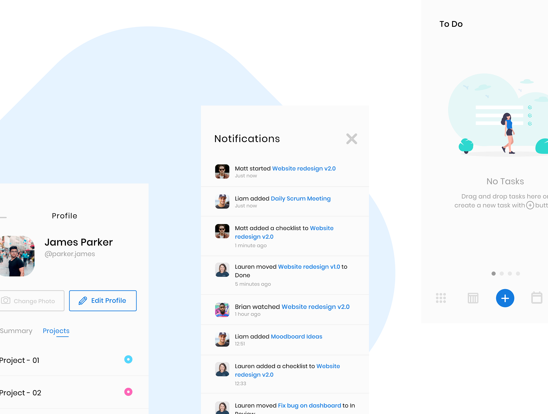 素材库下午茶：简单多功能任务管理工具APP UI KIT套装下载[Sketch]插图(5)