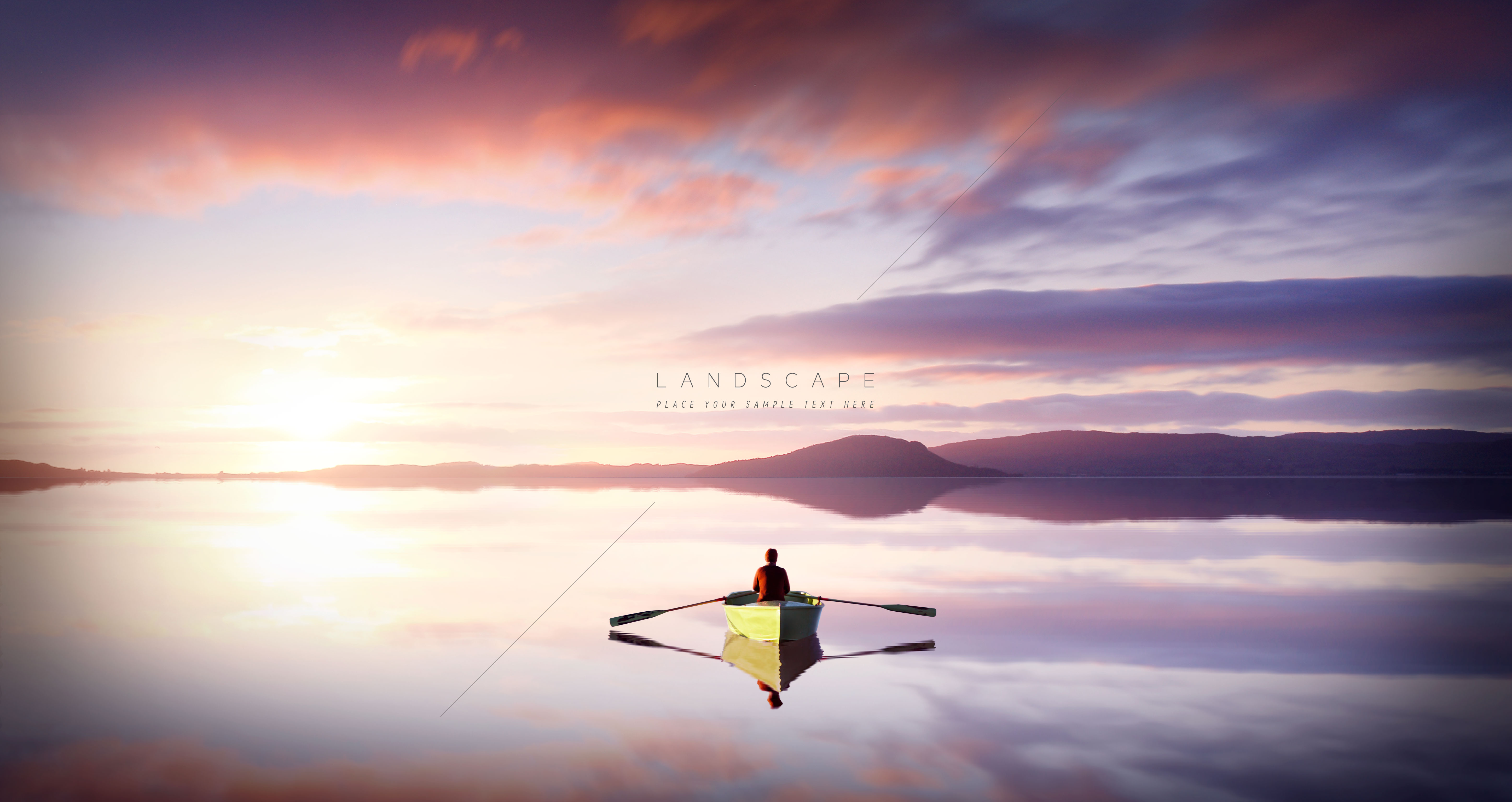 美丽的大自然风景旅行社促销广告海报模板插图(2)