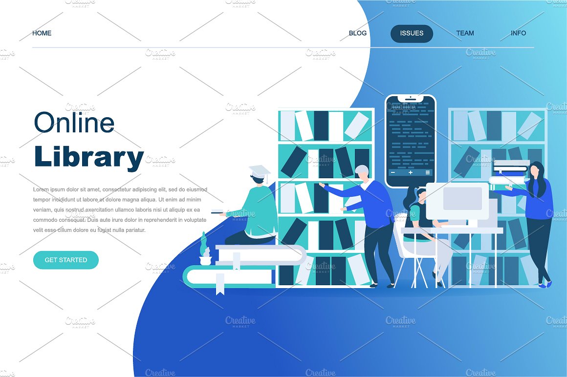 现代化平面设计着陆页模板 Flat Design Landing Page Templates插图(24)