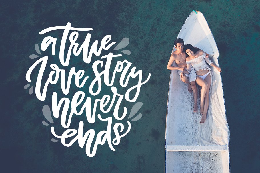 110个手写风格情人节浪漫祝福语插画 Valentine’s Day Lettering Pack插图(8)