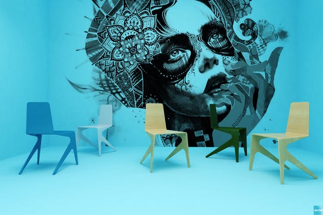 墙体艺术油画展览作品展示样机模板Vol.5 Art Wall Mockups Vol.5插图(14)