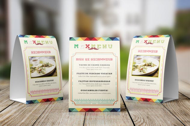 墨西哥风味餐馆菜单设计PSD模板 Mexican Style Food Menu Template插图(5)