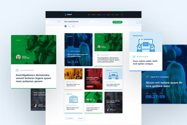 创意APP应用项目官网设计PSD模板 Utouch – App Startup Website PSD Template插图(6)