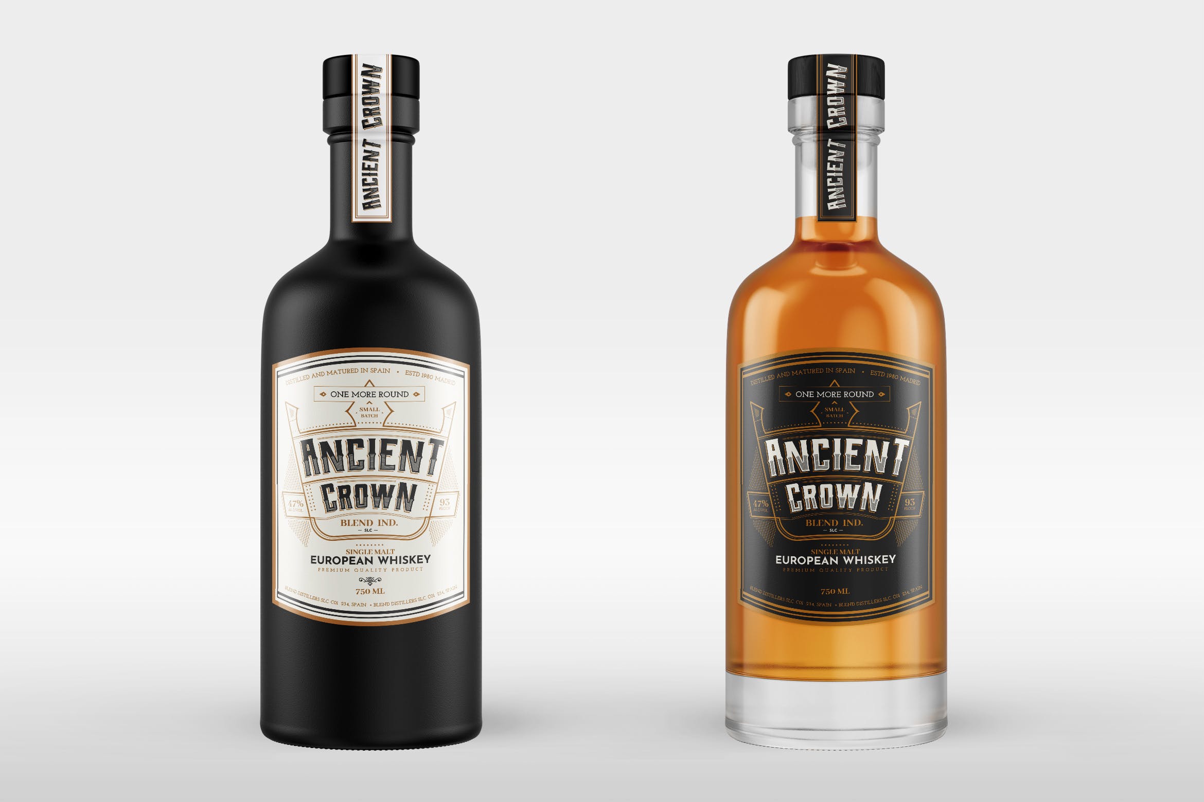 威士忌酒瓶外观品牌设计样机 Whiskey Bottle Mock-Up插图