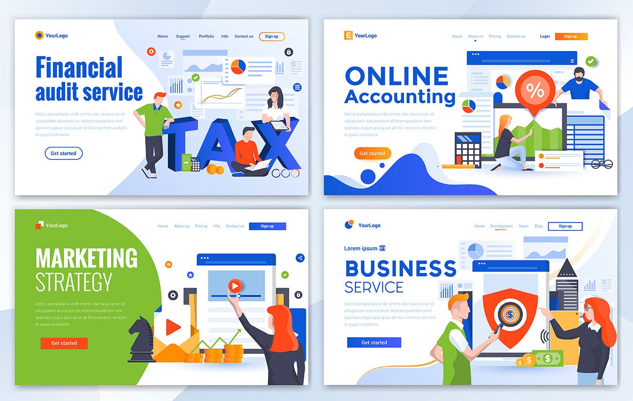 现代设计风格网站着陆页设计模板超级合集 BIG Collection of Landing page templates插图(4)