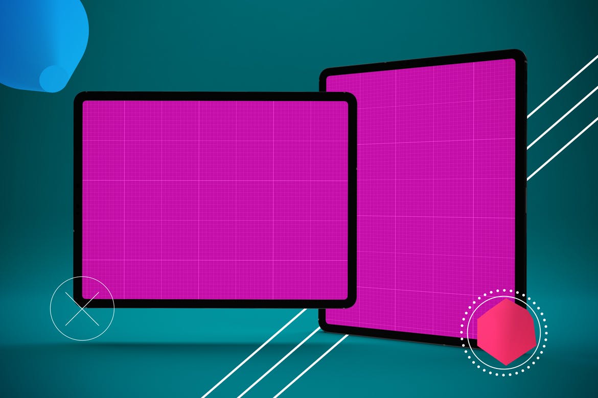 iPad Pro平板电脑UI设计屏幕预览效果图样机 Abstract iPad Pro Mockup插图(9)