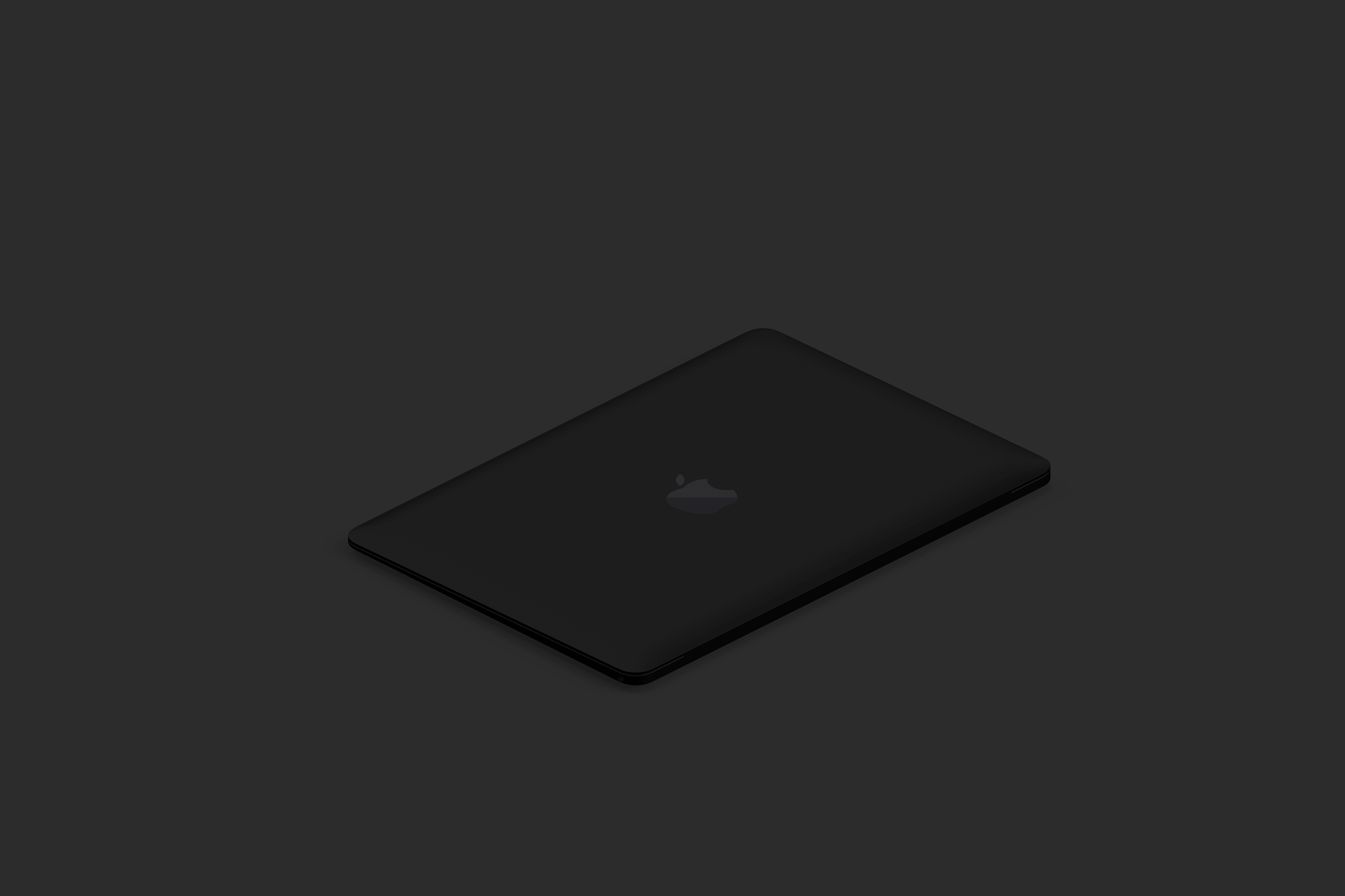 MacBook苹果笔记本电脑等距左视图黏土样机03 Clay MacBook Mockup, Isometric Left View 03插图(4)
