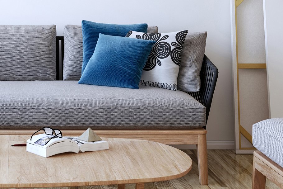 室内超大尺寸油画画框样机模板 10 x Interior Backgrounds 02插图(1)