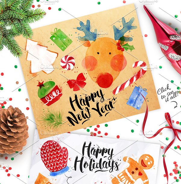 圣诞节主题设计物料素材合集 Christmas Collection插图(4)