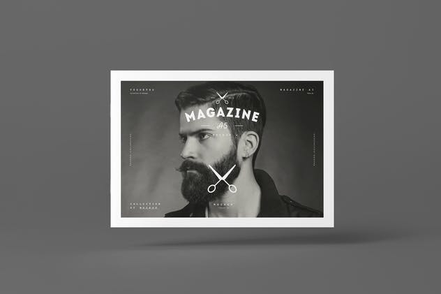 A5规格画册样机 A5 Horiozontal Brochure Mock-up插图(4)