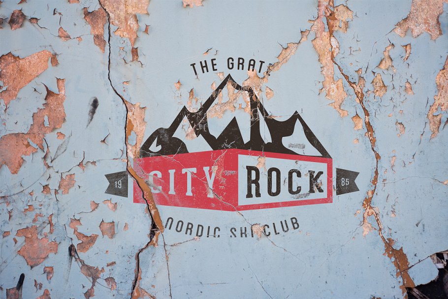 户外运动主题山脉图形Logo设计模板 The Mountain Mega Bundle插图(12)