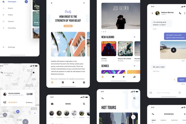 项目快速启动实用APP应用UI套件模板 Think Mobile UI Kit插图(2)