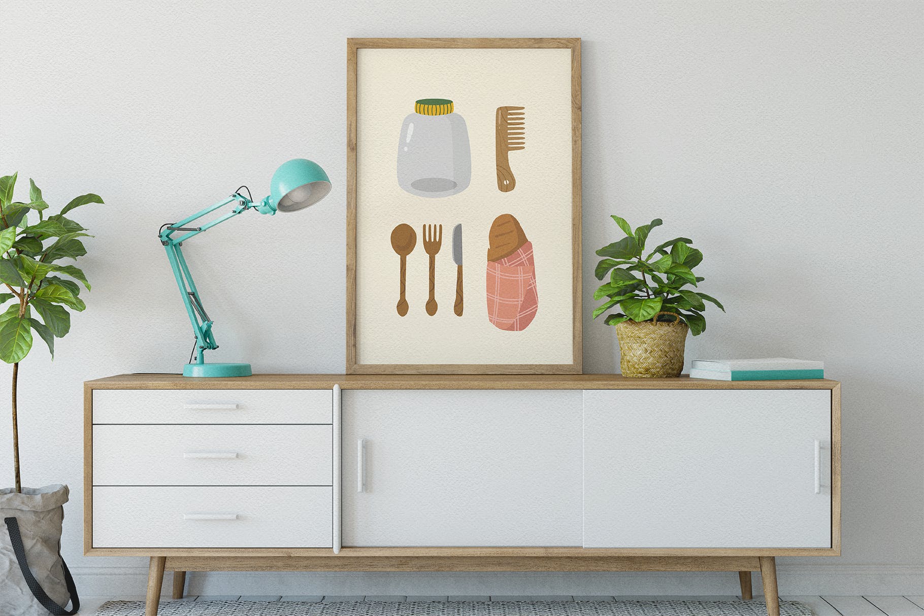 环保餐具环保主义主题矢量剪贴画素材 Zero Waste Vector CLipart Pack插图(4)