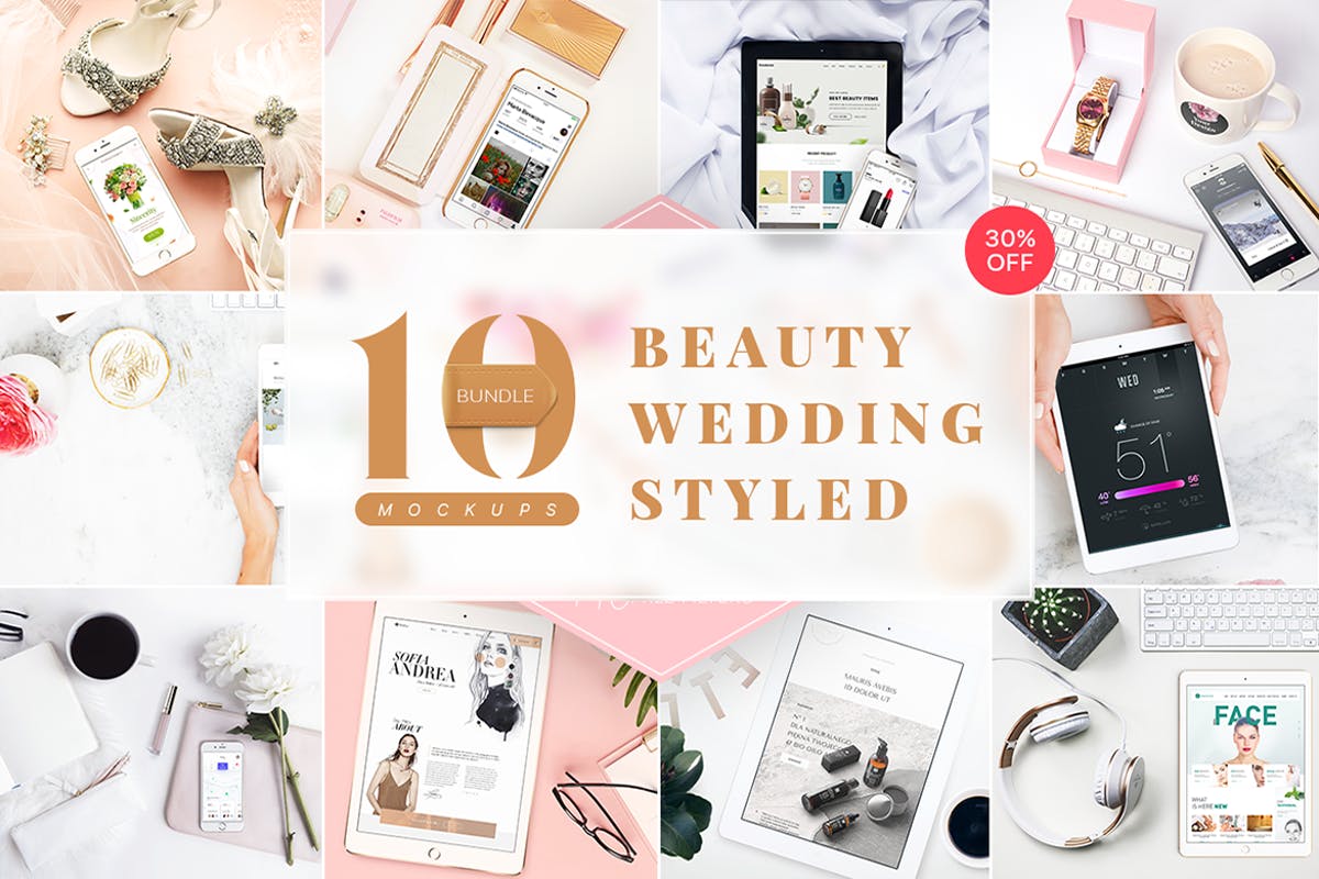 高品质时尚产品场景样机套装 Beaty & Styled Mockup Bundle + Bonus插图