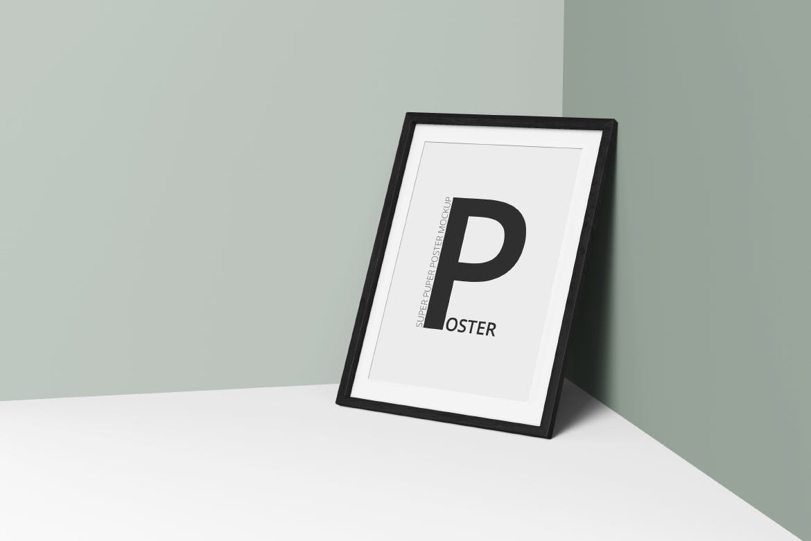 A3/A4规格海报设计画框样机模板 A3 / A4 Poster Mock-up插图(5)