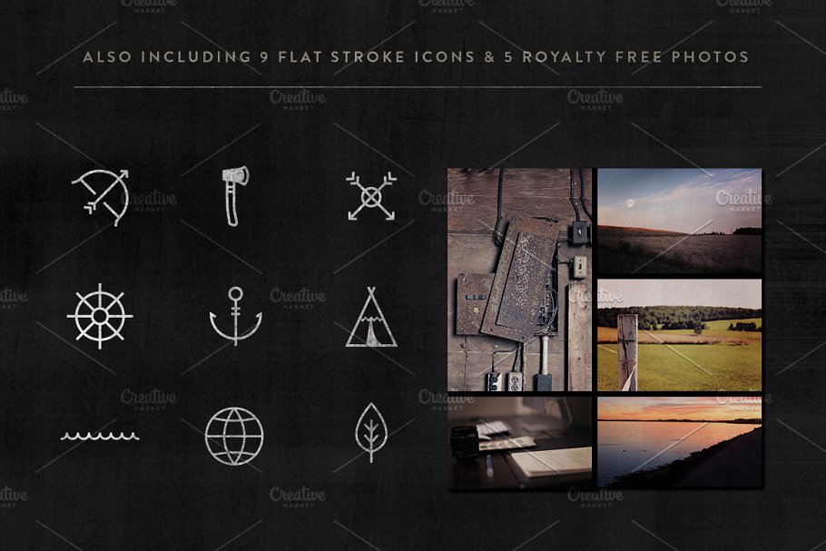 独特复古的品牌Logo设计入门工具包 Vintage Logo & Insignia Starter Kit插图(4)