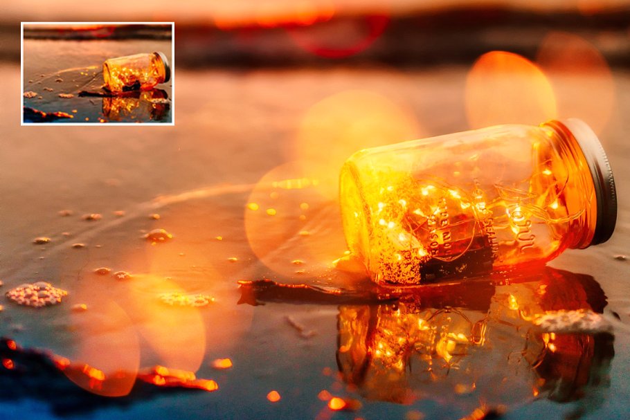 5K分辨率黄金散景叠层背景 5K Golden Bokeh Overlays插图(1)