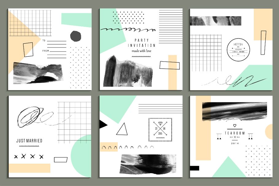 抽象派主义艺术插画设计素材 Graphical mood. EPS & JPEG插图(3)