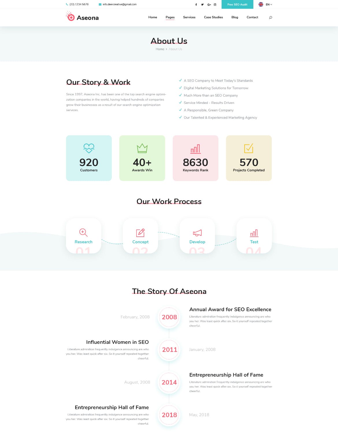 SEO数字营销服务企业官网设计PSD模板 Aseona | SEO Digital Marketing Template PSD插图(12)