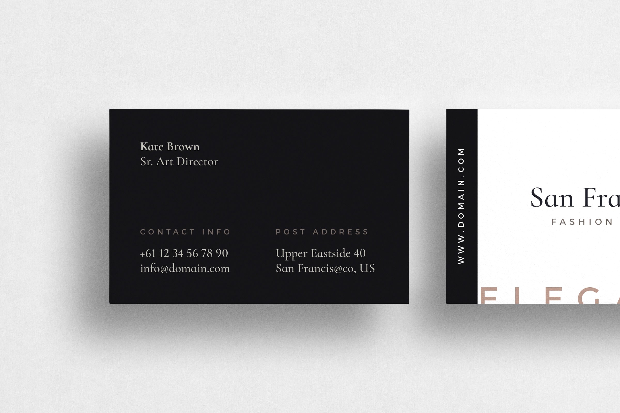 极简主义企业名片设计模板3 San Francisco Business Cards插图(1)