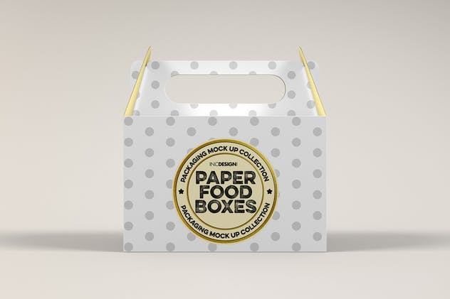 小蛋糕/糕点包装盒子样机 Small Cake Box Carrier Packaging Mockup插图(7)