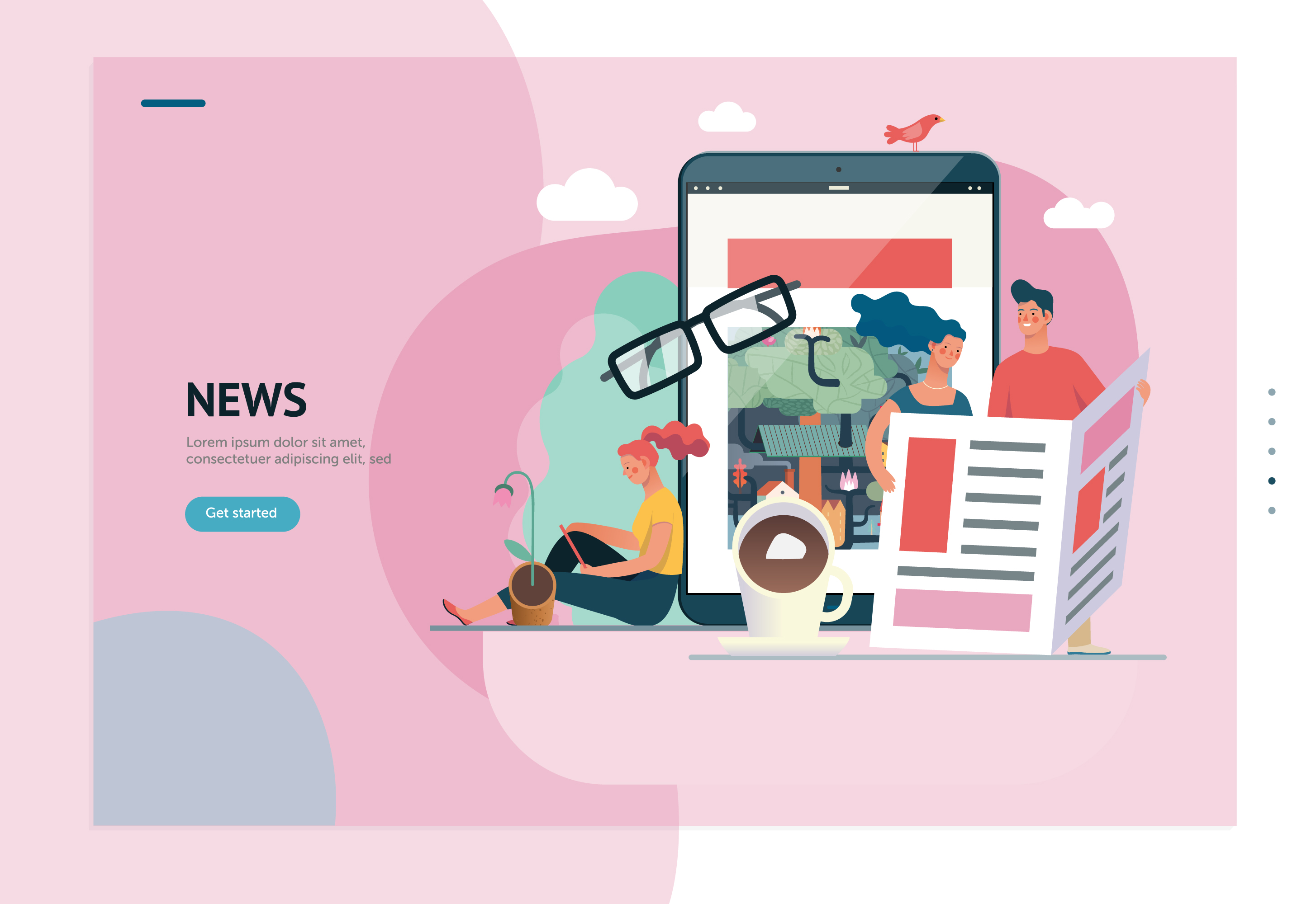 互联网多种商业业务概念扁平化插画下载[Ai]插图(30)