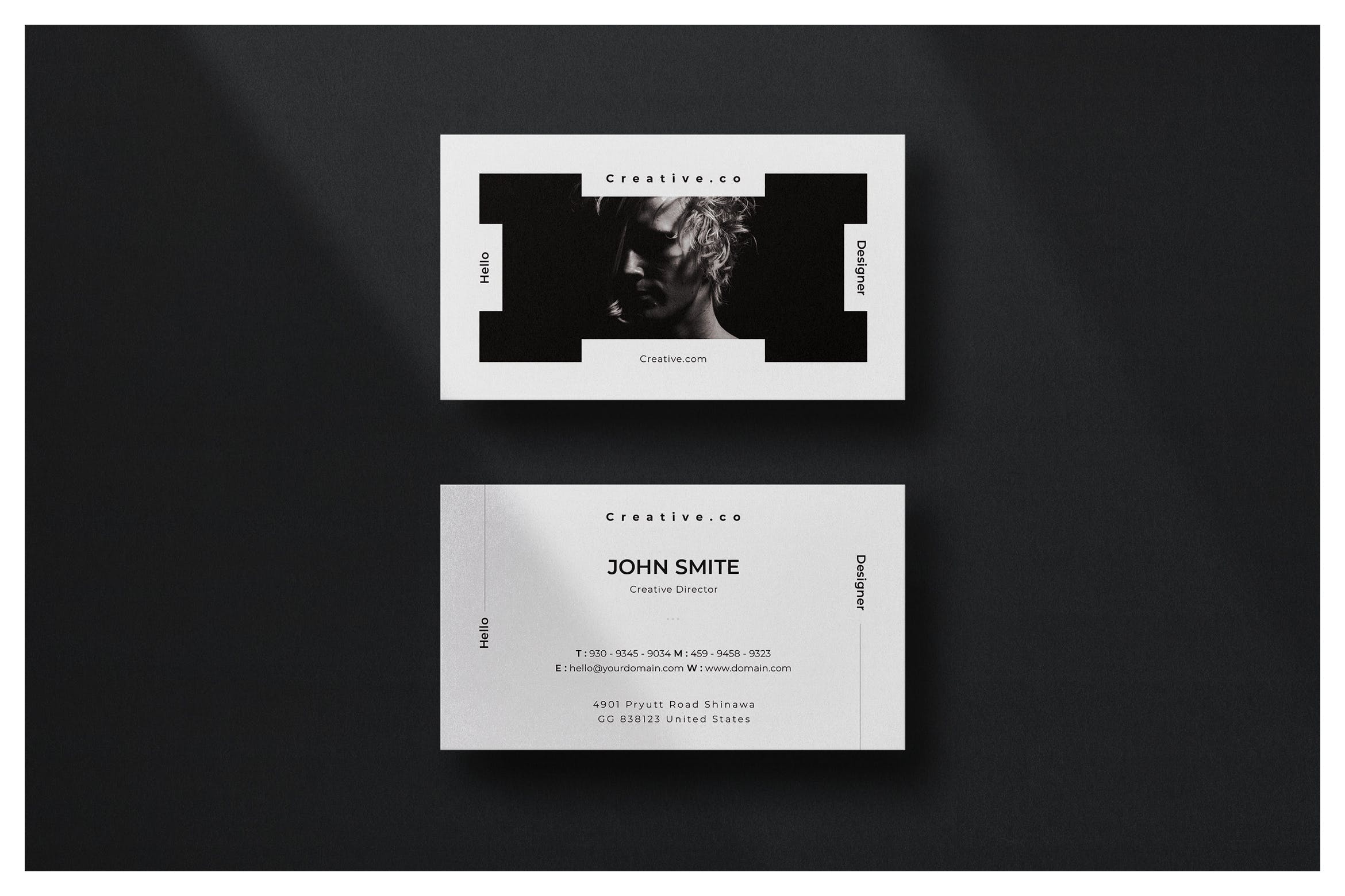 极简设计风格设计师素材库精选名片模板v13 Minimal Business Card – Vol.13插图