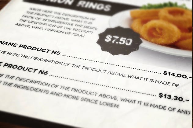 意大利餐厅西式餐厅食品菜单设计模板 The Ristorante Food Menu Illustrator Template插图(3)