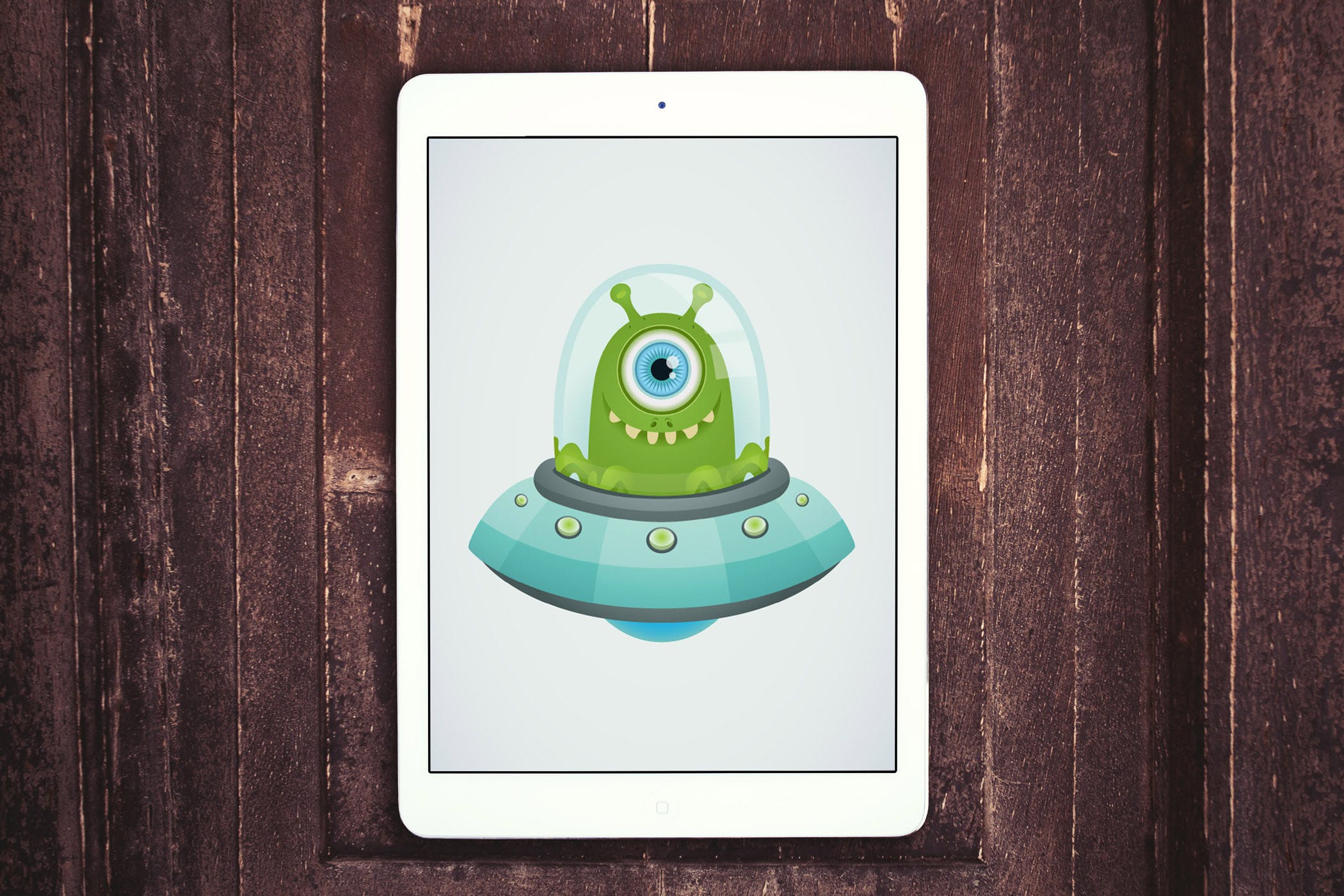 木制背景平板电脑&手机素材库精选样机模板v1 4 Tablet & Phone Mockup on Wooden Background Vol.1插图(2)