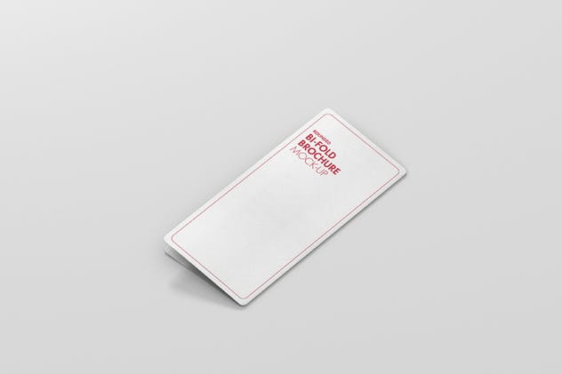 圆角折页小册传单设计样机模板 DL Bi-Fold Brochure Mock-Up – Round Corner插图(5)