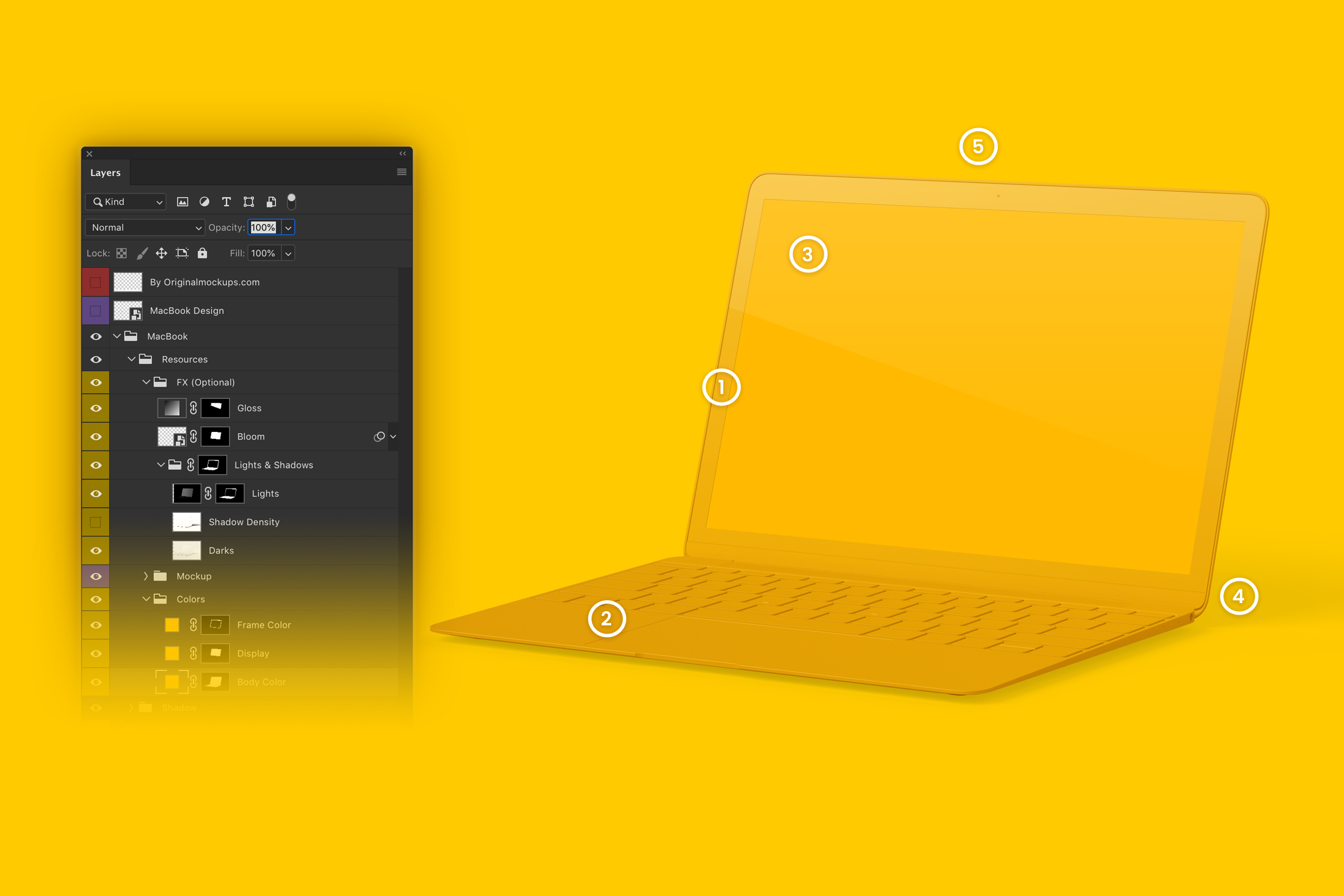 MacBook笔记本电脑屏幕演示右视图样机 Clay MacBook Mockup, Right View插图(5)