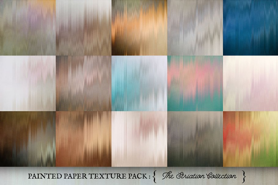 彩绘纸纹理条纹 Painted Paper Textures Striation插图(2)