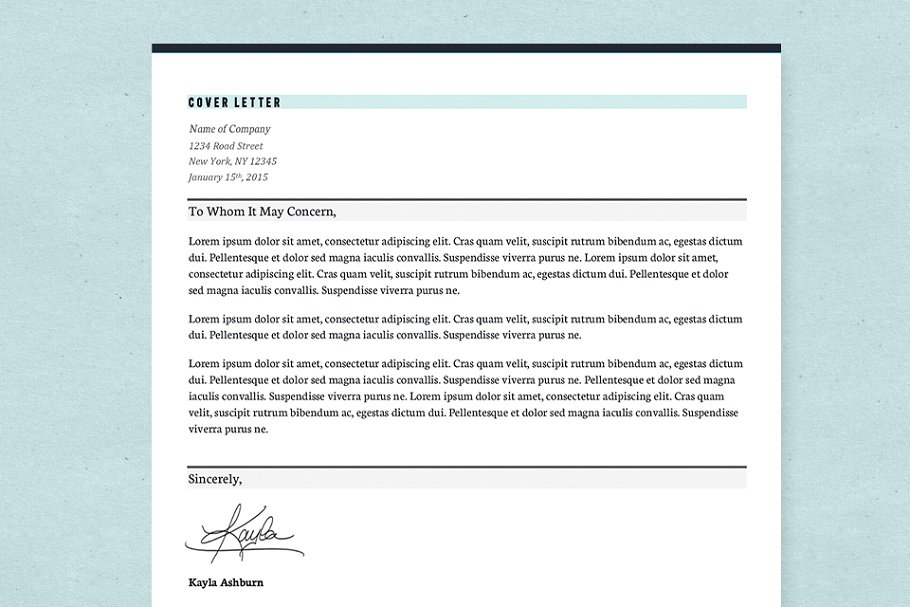 时尚蓝色简历模板 Stylish Blue Resume Template Pkg.插图(1)