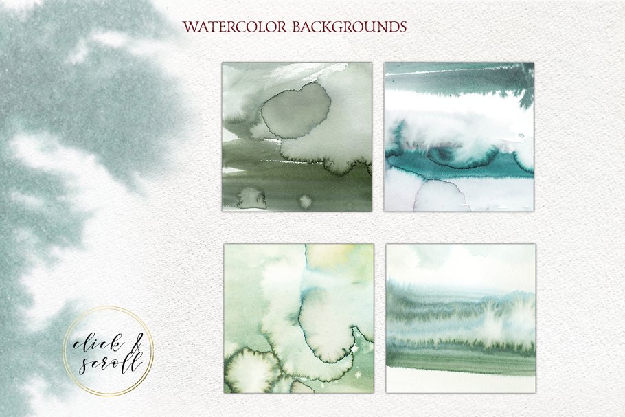 冬季花卉花饰相关设计工具包（剪贴画、纹理&装饰字母） Winter Solemnity Floral Design Kit插图(9)