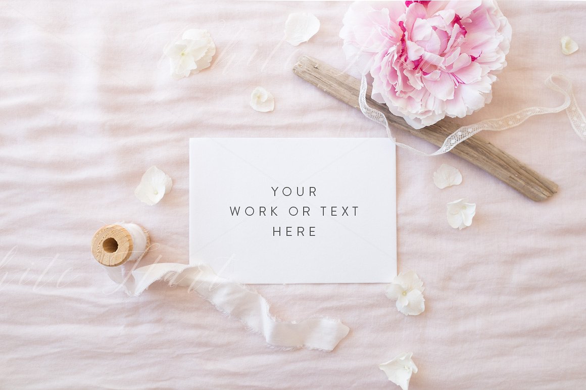 邀请函祝语贺卡样机模板 Stationery mock up – Psd + Jpeg插图