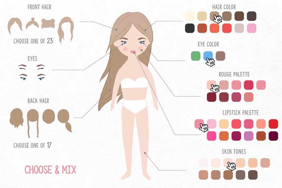 卡通人物形象设计素材包 Portrait & Character Creator Pro插图(5)