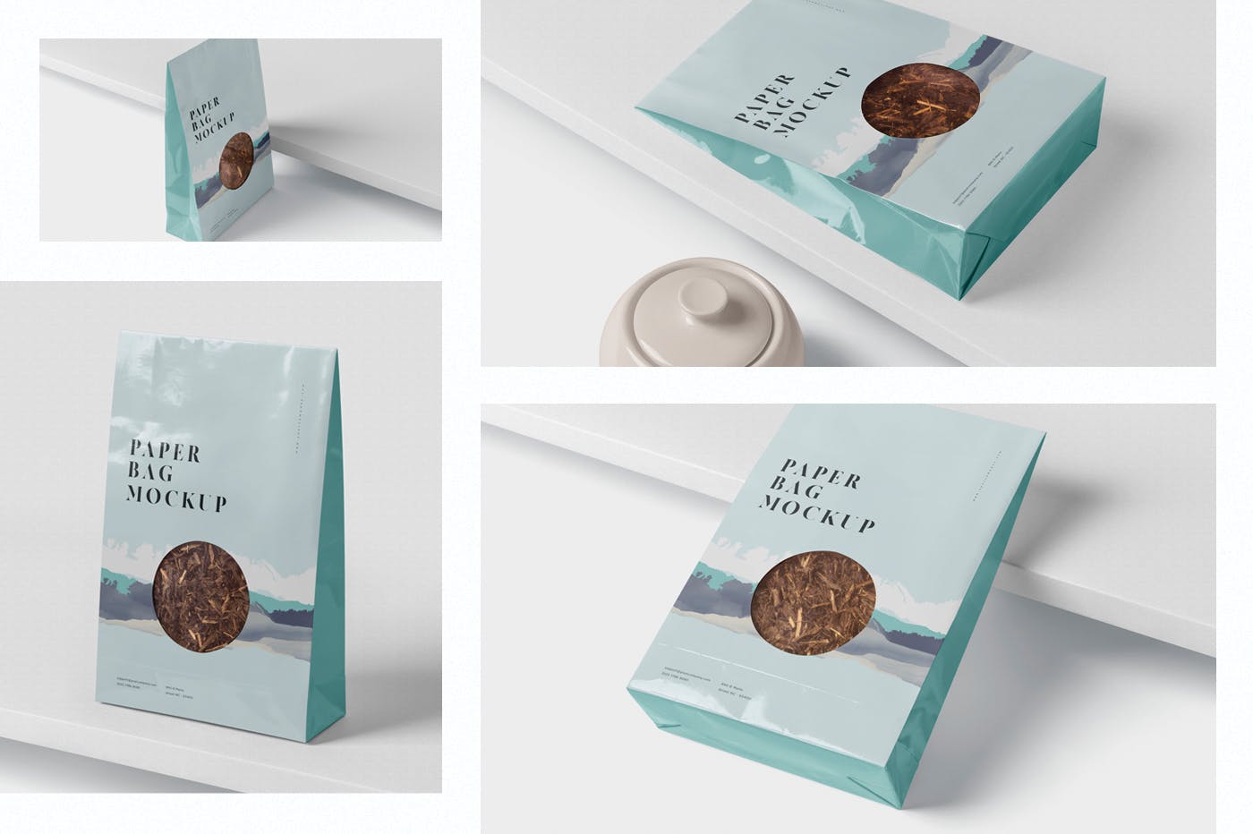 购物纸袋专卖店购物袋外观设计样机 Paper Bag Mockup插图(1)