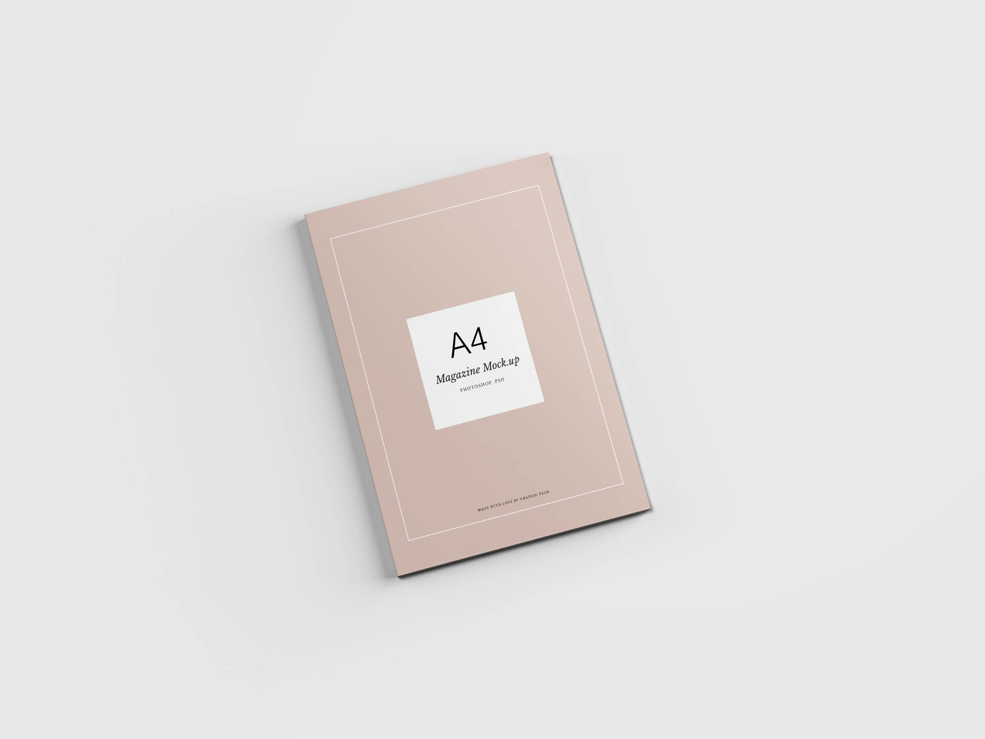 极简风A4规格杂志封面设计效果图样机 Minimal A4 Magazine Mockup插图(2)