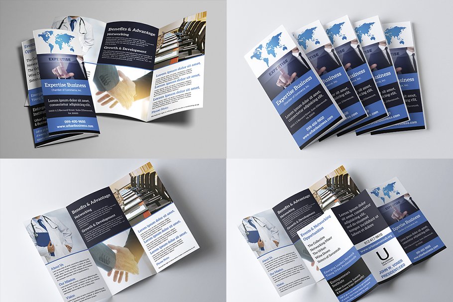 超级三折小册子模板合集 Trifold Brochure Big Bundle插图(27)