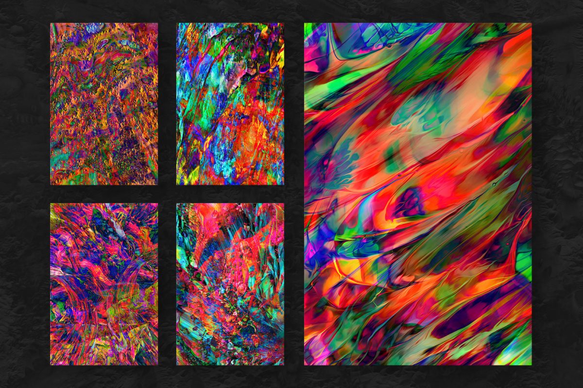 创意抽象纹理系列：15款3D混合油漆纹理&PS笔刷 Verve, Vol. 1 (Exclusive)插图(5)