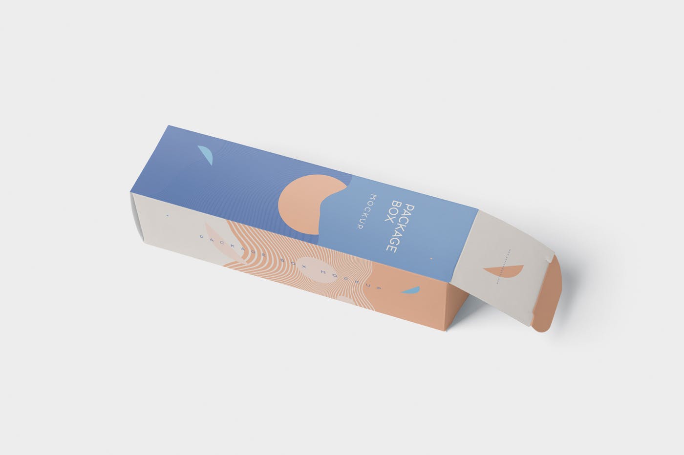 长矩形包装盒外观设计素材库精选 Package Box Mock-Up – Long Rectangle Shape插图(2)