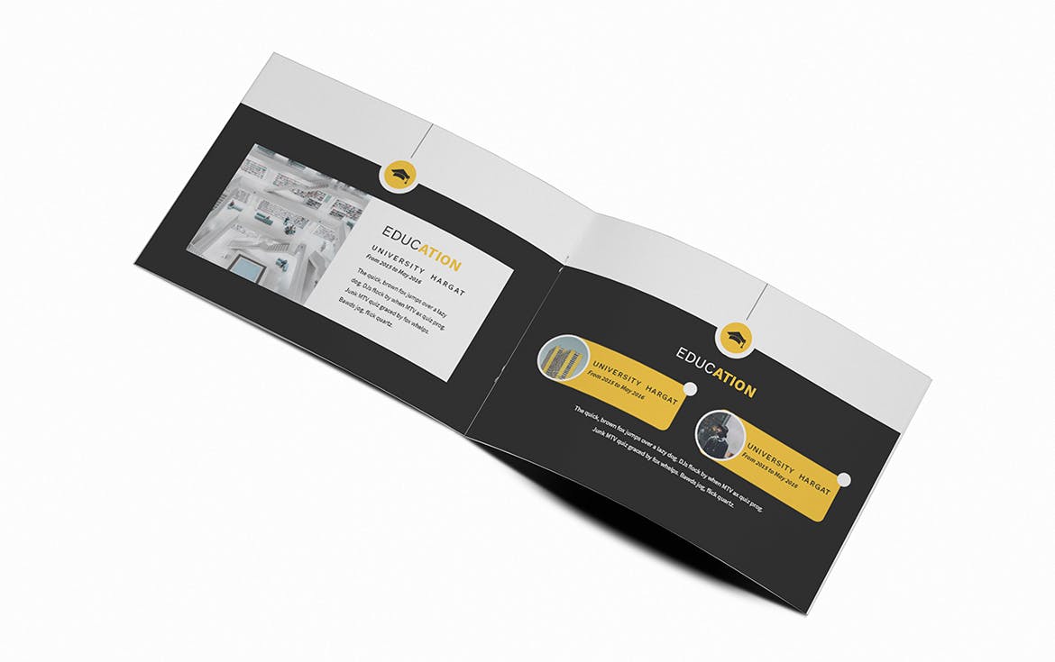 顶尖人才A5横版个人简历画册设计模板 Atery Resume CV A5 Brochure Template插图(5)