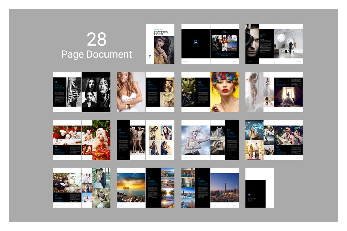 简约大图风格的专业的摄影主题杂志模板下载[indd]插图(2)