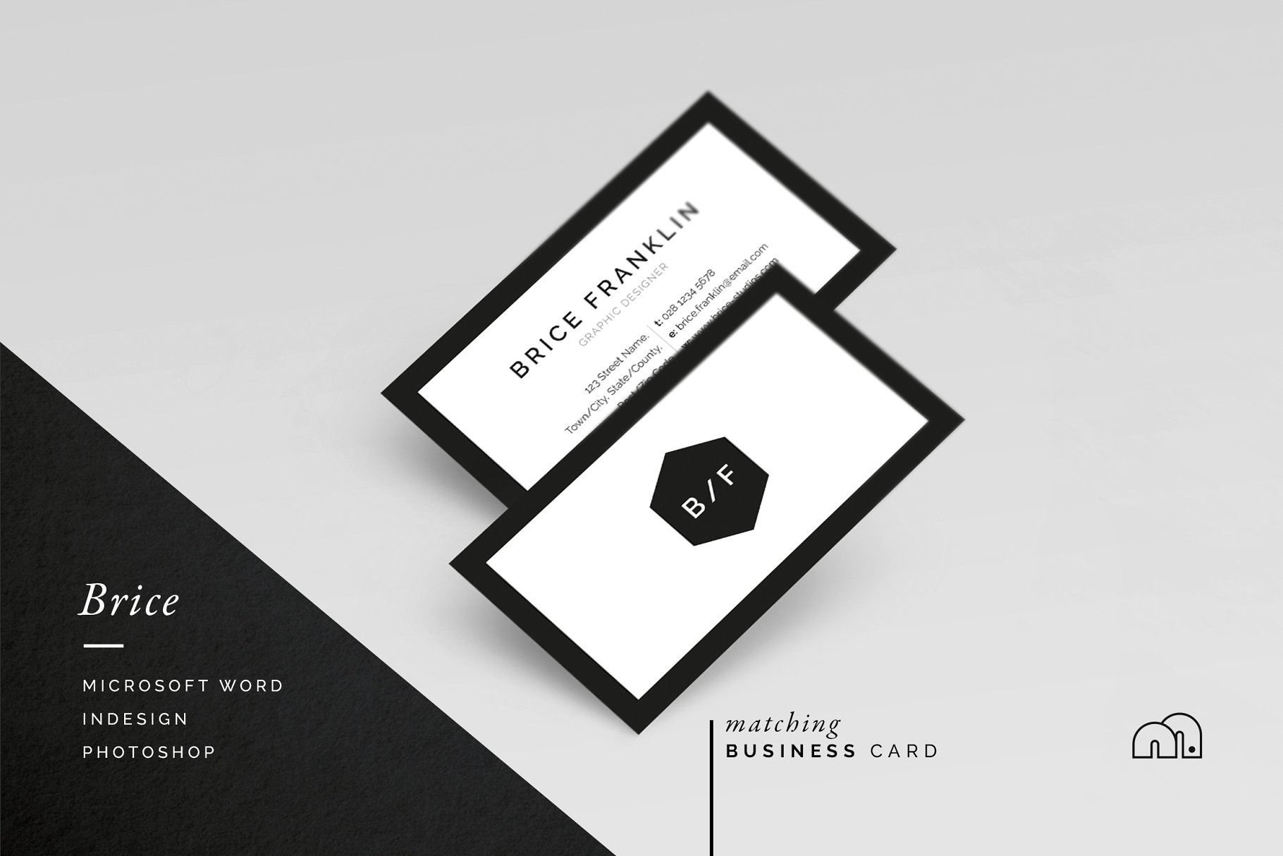 居中垂直排版风格个人简历模板 Brice – Resume/CV插图(2)