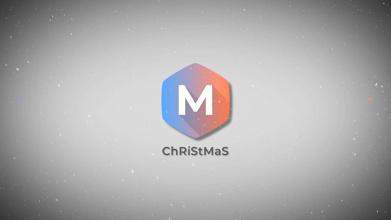 渐变色六边形&圆形图形Logo设计素材库精选模板 Christmas Logo插图(1)