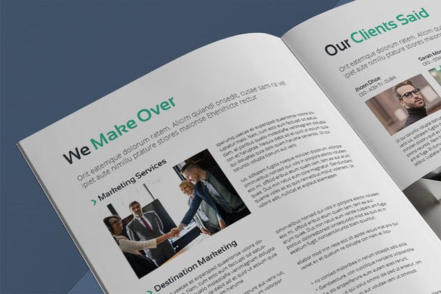 高端企业宣传画册设计INDD模板素材 Business Brochure Template插图(6)