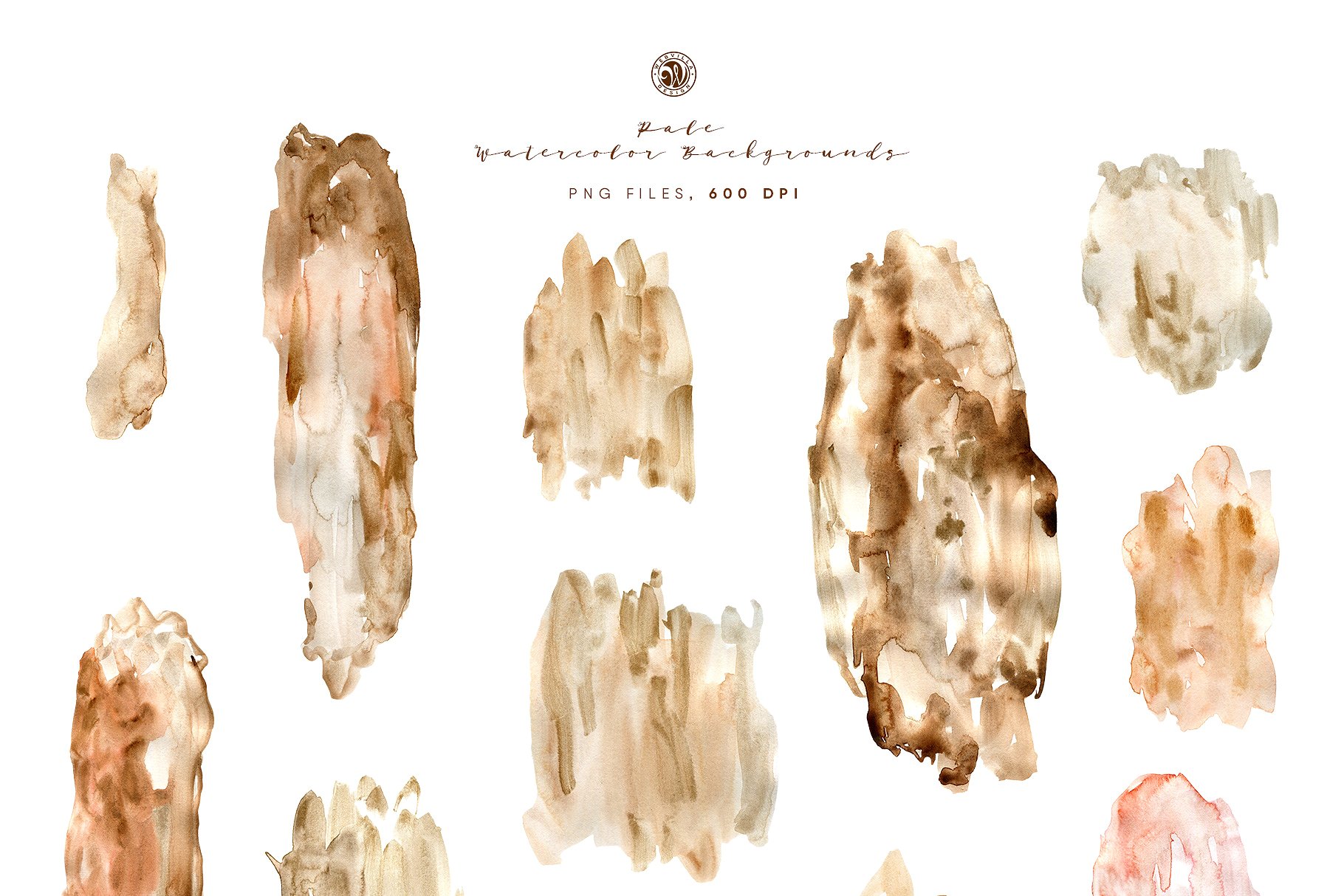 浅色水彩背景 Pale Watercolor Backgrounds插图(7)