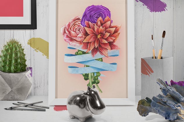 油画艺术品装裱画框样机模板 Framework Scene Creator插图(6)