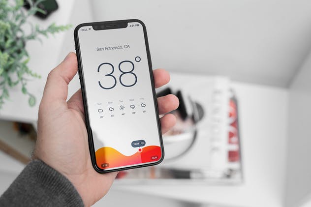高清逼真实景iPhone X样机模板合集 iPhone X Mock-Up Office Style插图(5)