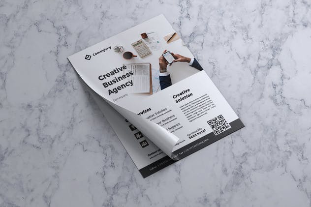 企业介绍/公司业务宣传传单模板V15 Corporate Business Flyer Vol. 15插图(3)